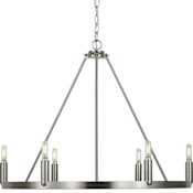 Generation Lighting Mirla 6 Light 28" Wide Ring Chandelier Brushed Nickel