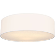 Generation Lighting Larson 3 Light 18" Wide Flush Mount Drum Ceiling Fixture Matte White