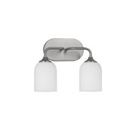 Generation Lighting Emile 2 Light 14" Wide LED Vanity Light Brushed Steel