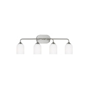Generation Lighting Emile 4 Light 22" Wide LED Vanity Light Brushed Steel