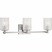 Generation Lighting Lando 3 Light 25" Wide Vanity Light Brushed Steel