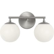 Generation Lighting Nube 2 Light 15" Wide Vanity Light Brushed Nickel