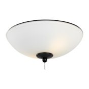Generation Lighting Universal 12" Wide Single LED Ceiling Fan Light Kit Matte Black