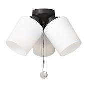 Generation Lighting Windom 14" Wide 3 Light Ceiling Fan Light Kit with Opal Glass Shades Bronze