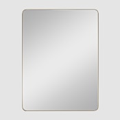 Generation Lighting Planer 36" W x 48" H Transitional Rectangular Framed Bathroom Wall Mirror Burnished Brass