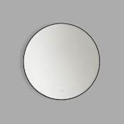 Generation Lighting Cadre 30" Diameter Circular Flat Framed Wall Mounted Bathroom Mirror with Lighting Midnight Black