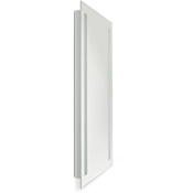 Generation Lighting Lustro 24"W x 36"H Rectangular Flat Frameless Wall Mounted Bathroom Mirror with Lighting Might Bright White