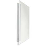 Generation Lighting Lustro 36"W x 30"H Rectangular Flat Frameless Wall Mounted Bathroom Mirror with Lighting Might Bright White