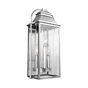 Generation Lighting Wellsworth 3 Light 18" Tall Outdoor Wall Sconce Painted Brushed Steel