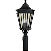 Generation Lighting Cotswold Lane 3 Light 23" Tall Post Light Black