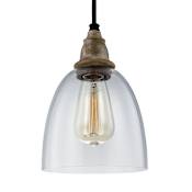 Generation Lighting Matrimonio 7" Wide Mini Pendant Driftwood / Dark Weathered Zinc