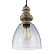 Generation Lighting Matrimonio 9" Wide Mini Pendant Driftwood / Dark Weathered Zinc