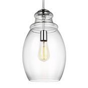 Generation Lighting Marino 9" Wide Mini Pendant Chrome