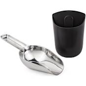 GE Profile Opal Stainless Steel Ice Scoop and Holder Matte Black