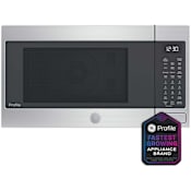 GE Profile 22 Inch Wide 1.5 Cu. Ft. 1000 Watt Built In / Countertop Microwave with LED Display and Warming Option Stainless Steel