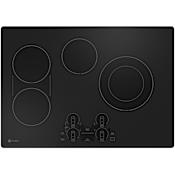 GE Profile 30 Inch Wide 4 Burner Electric Cooktop with Precision Temperature Control Black