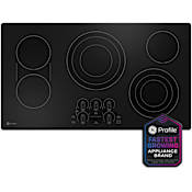 GE Profile 36 Inch Wide 5 Burner Electric Cooktop with Touch Controls Black