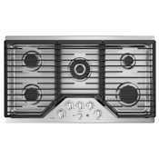 GE Profile Profile 36 Inch Wide 5 Burner Gas Cooktop with Included Extra-Large Griddle Stainless Steel