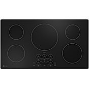 GE Profile 36 Inch Wide 5 Burner Induction Cooktop with Power Boil Black