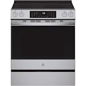 GE Profile 30 Inch Wide 5.3 Cu. Ft. Energy Star Certified Slide In Fingerprint Resistant Induction Range with No Preheat Air Fry and EasyWash™ Oven Tray Fingerprint Resistant Stainless Steel