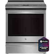 GE Profile 30 Inch Wide 5.3 Cu. Ft. Energy Star Certified Slide In Fingerprint Resistant Induction Range with No Preheat Air Fry and Convection Fingerprint Resistant Stainless