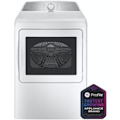 GE Profile 27 Inch Wide 7.4 Cu. Ft. Energy Star Rated Electric Dryer with Washer Link and Sensor Dry White