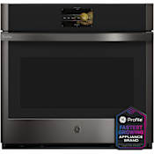 GE Profile Profile 30 Inch Wide 5 Cu. Ft. Single Electric Oven with Convection Black Stainless