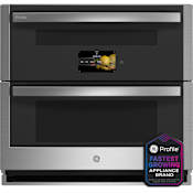 GE Profile 30 Inch Wide 5 Cu. Ft. Electric Double Oven with Built-In Wi-Fi Stainless Steel