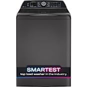 GE Profile 28 Inch Wide 5.4 Cu. Ft. Energy Star Certified Top Load Washing Machine with Smarter Wash Technology and FlexDispense™ Diamond Gray