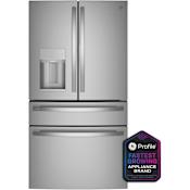 GE Profile Profile 36 Inch Wide 27.9 Cu. Ft. Energy Star Rated French Door Refrigerator with Door In Door Stainless Steel