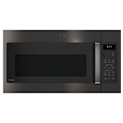 GE Profile 30 Inch Wide 1.7 Cu. Ft. 950 Watt Over-the-Range Microwave Oven with Warming Function Fingerprint Resistant Black Stainless