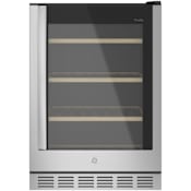 GE Profile Profile 24 Inch Wide 155 Can Capacity Beverage Center with Door Alarm Stainless Steel