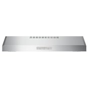 GE Profile 400 CFM 30 Inch Wide Under Cabinet Range Hood with Glass Touch Controls Stainless Steel