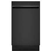GE Profile 18 Inch Wide 8 Place Setting Energy Star Rated Built-In Top Control Dishwasher with Piranha Hard Food Disposer Black