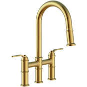 Gerber Kinzie 1.75 GPM Widespread Bridge Pull Down Kitchen Faucet Brushed Bronze