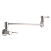 Gerber Melrose Wall Mounted Pot Filler Faucet with 15" Double-Jointed Swinging Spout Stainless Steel