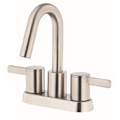Gerber Amalfi 1.2 GPM Centerset Bathroom Faucet with Pop-Up Drain Assembly Brushed Nickel