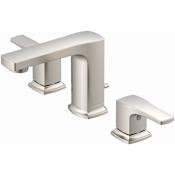 Gerber Tribune 1.2 GPM Widespread Bathroom Faucet with Pop-Up Drain Assembly Brushed Nickel
