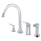 Gerber Melrose Kitchen Faucet - Includes Side Spray and Soap Dispenser Chrome