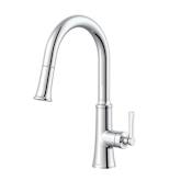 Gerber Northerly 1.75 GPM Single Hole Pull Down Kitchen Faucet - Includes Escutcheon Chrome