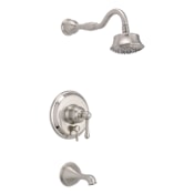 Gerber Opulence Tub and Shower Trim Package with 1.75 GPM Single Function Shower Head Brushed Nickel