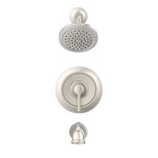 Gerber Northerly Tub and Shower Trim Package with 1.75 GPM Single Function Shower Head and Tub Spout Brushed Nickel