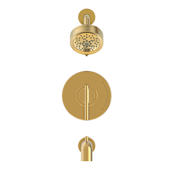 Gerber Parma Tub and Shower Trim Package with 1.75 GPM Multi Function Shower Head and Tub Spout Brushed Bronze