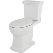 Gerber Hinsdale 1.28 GPF Two Piece Elongated Chair Height Toilet with Left Hand Lever - Less Seat White