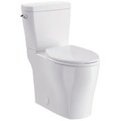 Gerber Lemora 1.28 GPF Two Piece Elongated Chair Height Toilet with Left Hand Lever - Seat Included White