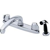 Gerber Classics 1.75 GPM Standard Pull Out Kitchen Faucet - Includes Escutcheon and Side Spray Chrome