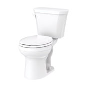 Gerber Viper 1.28 GPF Two Piece Round Toilet with Left Hand Lever - Seat Included White