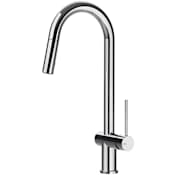 Gessi Oxygene 1.75 GPM Single Hole Tall Pull Down Kitchen Faucet Chrome