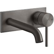 Gessi Gessi 316 1.2 GPM Wall Mounted Centerset Bathroom Faucet from the Intreccio Series Black Metal Brushed PVD