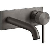 Gessi Gessi 316 1.2 GPM Wall Mounted Centerset Bathroom Faucet from the Trame Series Black Metal Brushed PVD
